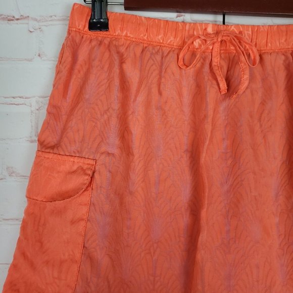 Merrell Skirt S Orange Athletic Cargo Mini Lightweight Hiking Lined Drawstring - Picture 6 of 10